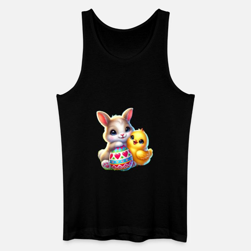 Ostern-Hase-Kücken-Ei - Männer Bio Tank Top - Schwarz