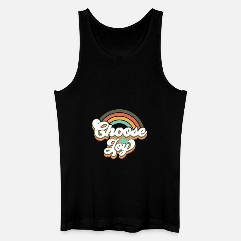 Choose joy - Männer Bio Tank Top - Schwarz