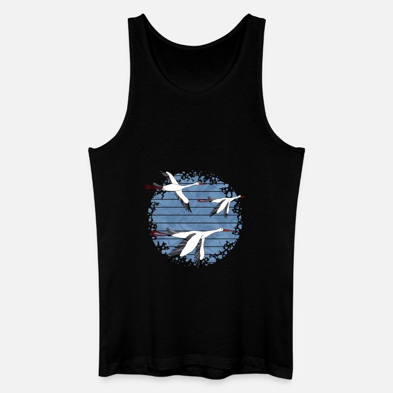 Vögel - Männer Bio Tank Top - Schwarz