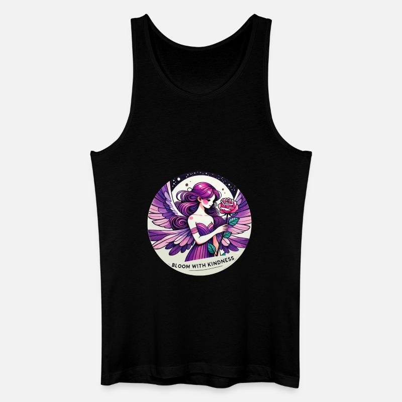 Blühen Sie mit Freundlichkeit - Männer Bio Tank Top - Schwarz