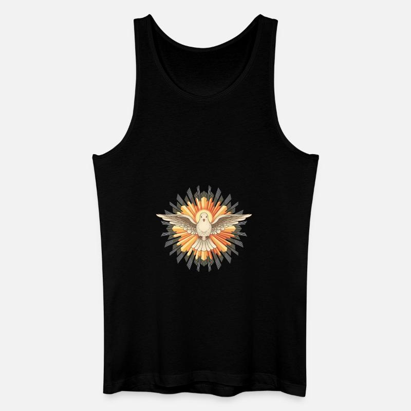 Der Heilige Geist als Taube - Männer Bio Tank Top - Schwarz