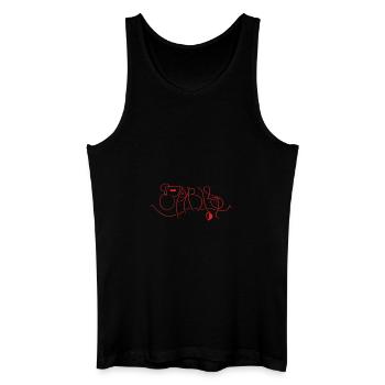 Paris Streetart Fischerhut - Männer Bio Tank Top - Schwarz - Vorne