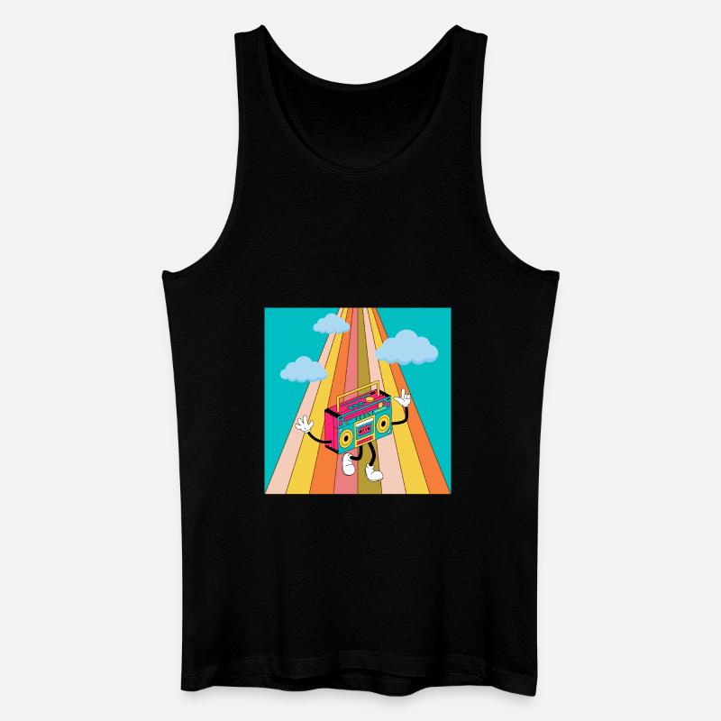 Radiomann - Männer Bio Tank Top - Schwarz