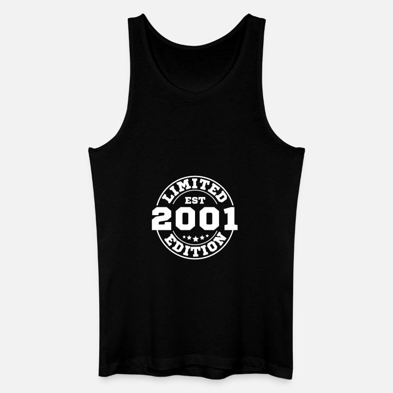 2001 Limitierte Auflage - Männer Bio Tank Top - Schwarz