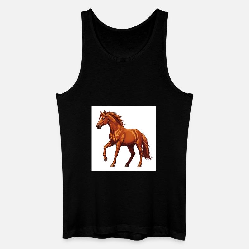 Das Pferd: Ein edles Tier - Männer Bio Tank Top - Schwarz