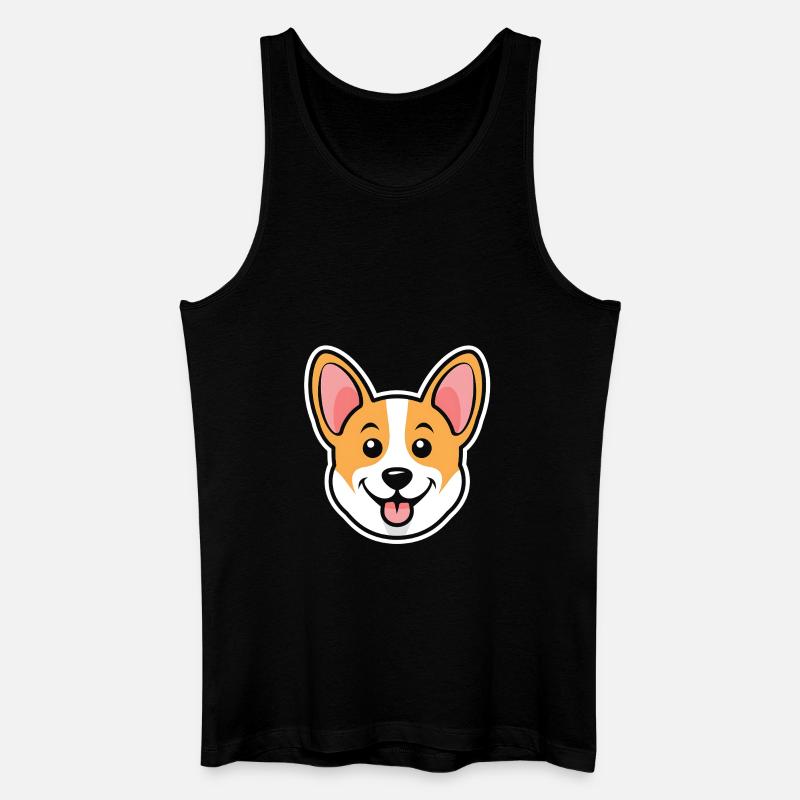 corgi - Men’s Organic Tank Top - black