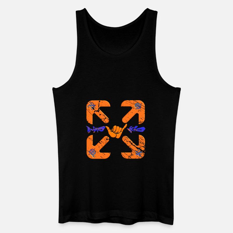 Surfing - Männer Bio Tank Top - Schwarz