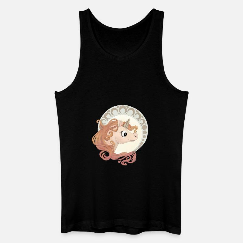 Elegantes Einhorn - Männer Bio Tank Top - Schwarz