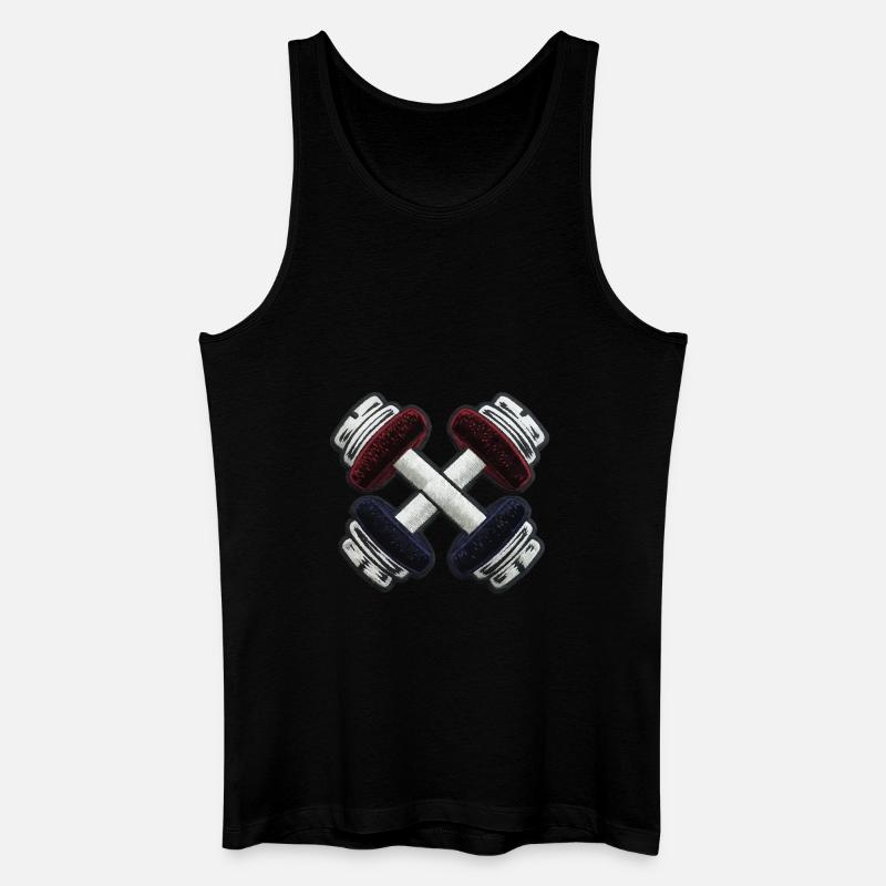 Bestickte stumme Glocken - Männer Bio Tank Top - Schwarz