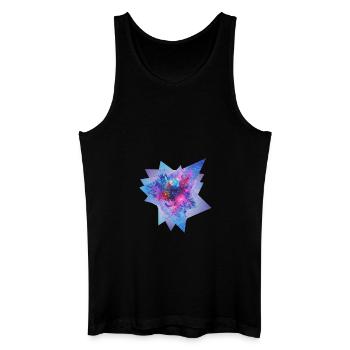 Fractal Pulse - Männer Bio Tank Top - Schwarz - Vorne