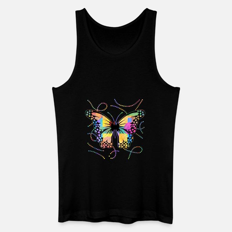 Schmetterling - Männer Bio Tank Top - Schwarz