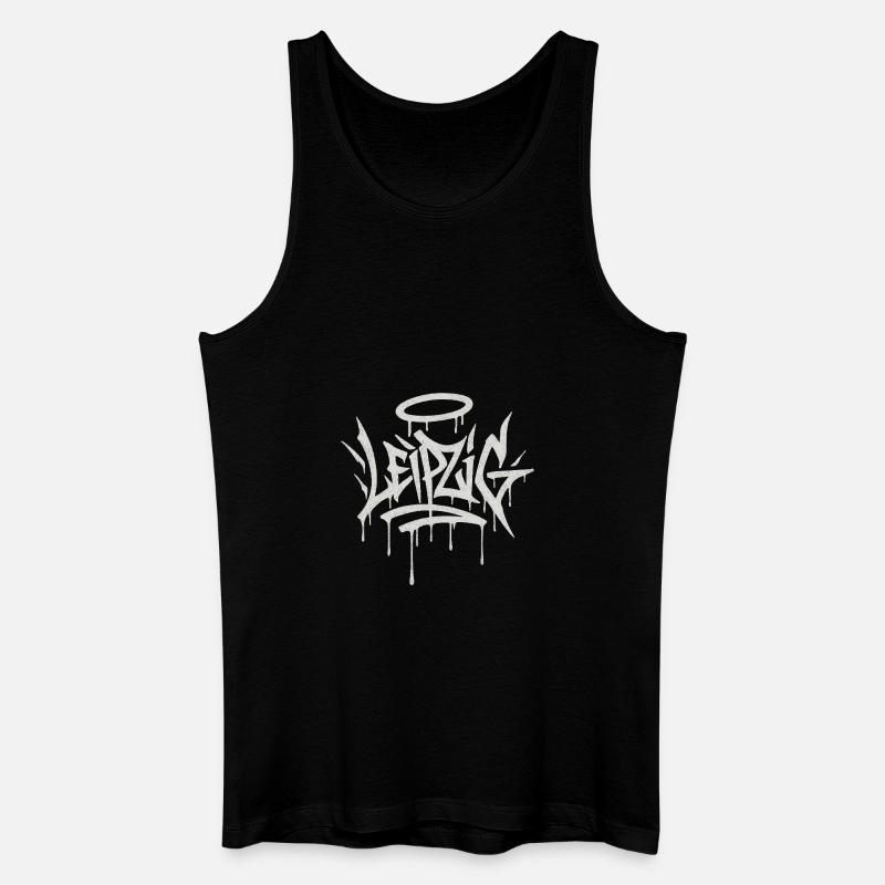 Leipzig Graffiti - Männer Bio Tank Top - Schwarz
