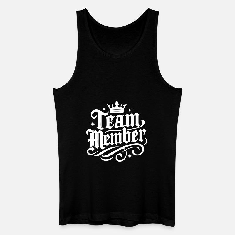 Team Mitglied Krone - Männer Bio Tank Top - Schwarz