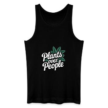 Les plantes plutôt que les gens - Débardeur bio Homme - noir - Devant