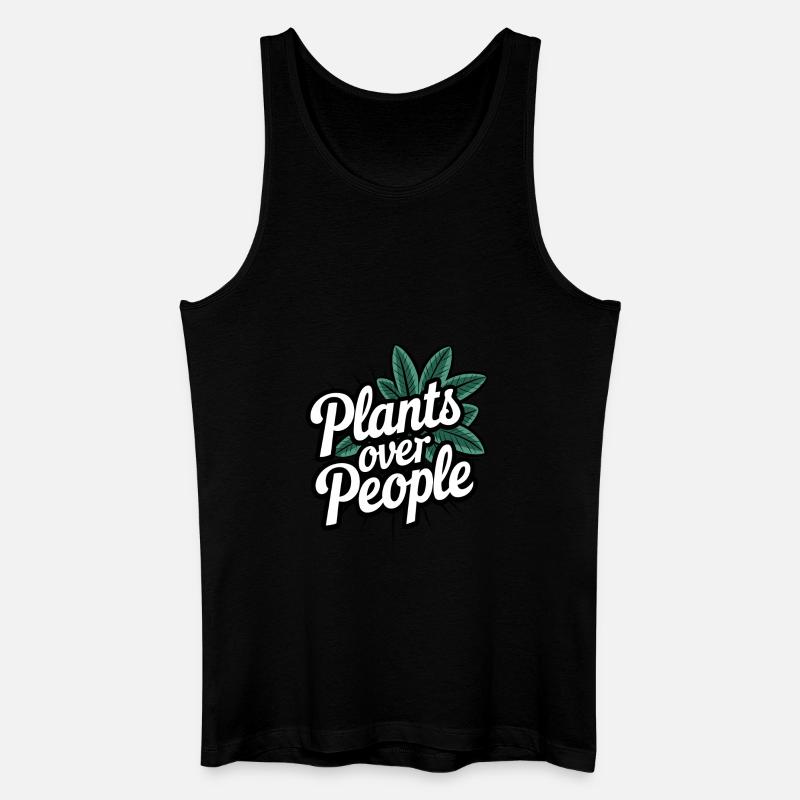 Plants Over People - Männer Bio Tank Top - Schwarz