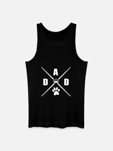 dog dad - Männer Bio Tank Top - Schwarz