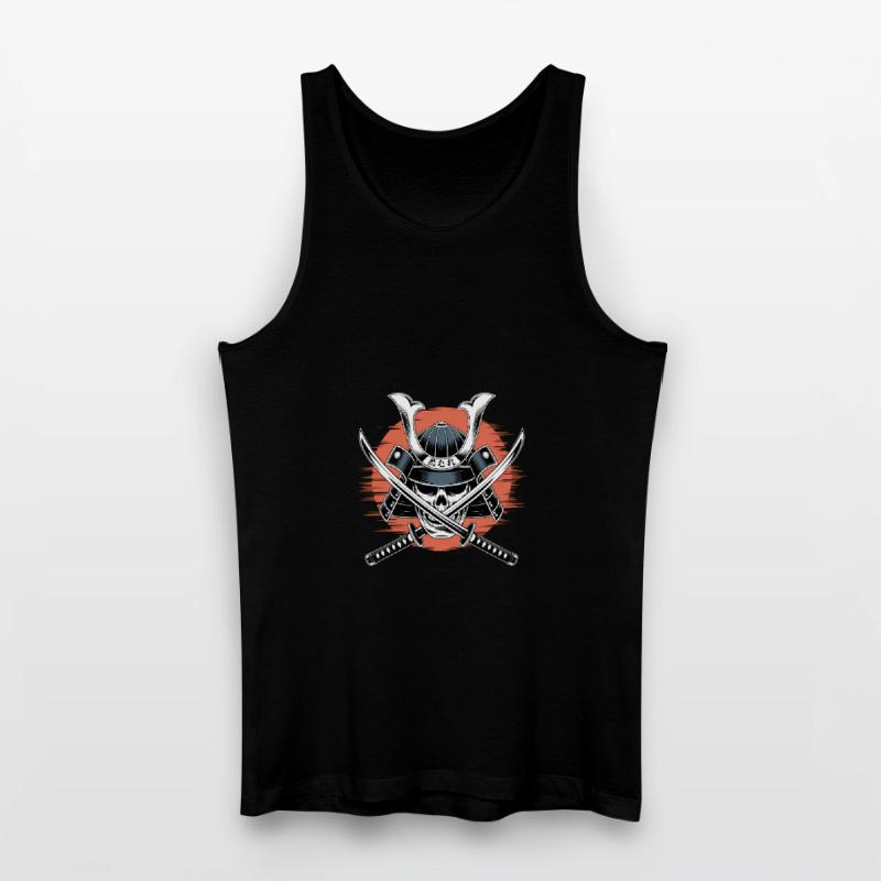 Japanischer Samurai-Krieger Männer Bio Tank Top
