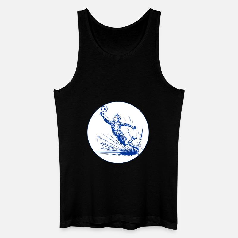 Torwart (blau-weiß) - Männer Bio Tank Top - Schwarz