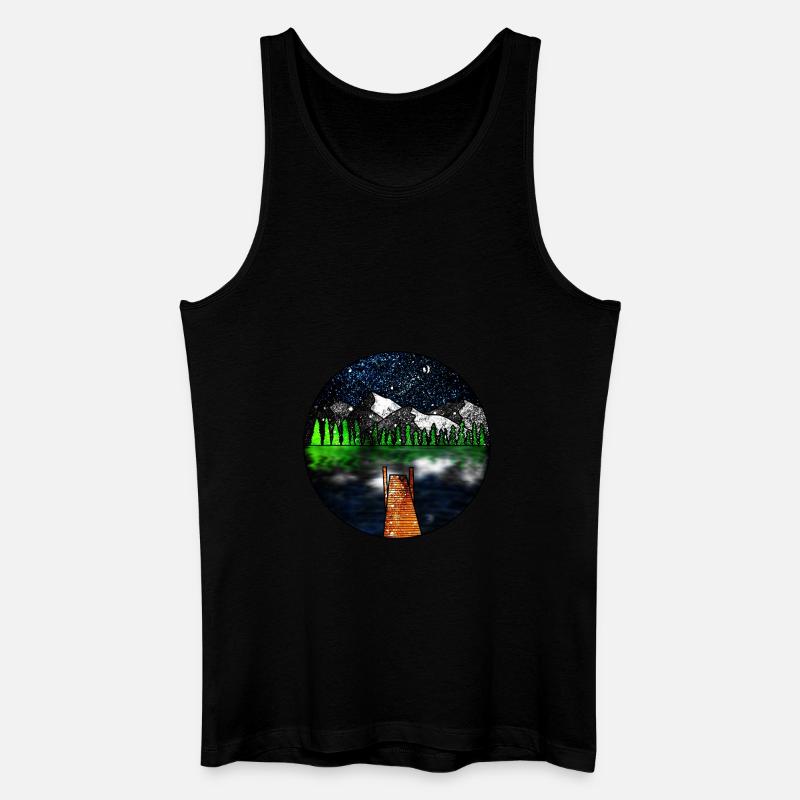 Kosmische Seeszene - Männer Bio Tank Top - Schwarz