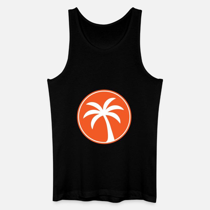 Palme Symbol Strand - Männer Bio Tank Top - Schwarz