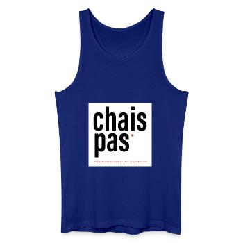 CHAIS PAS / DUNNO - Men’s Organic Tank Top - royal blue - Front