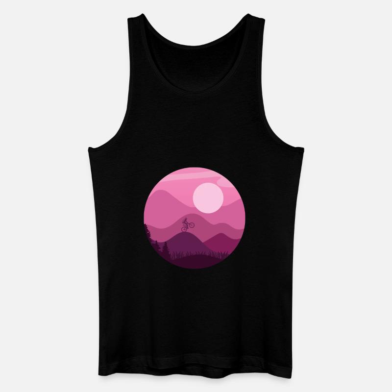 Mountainbiker - Männer Bio Tank Top - Schwarz