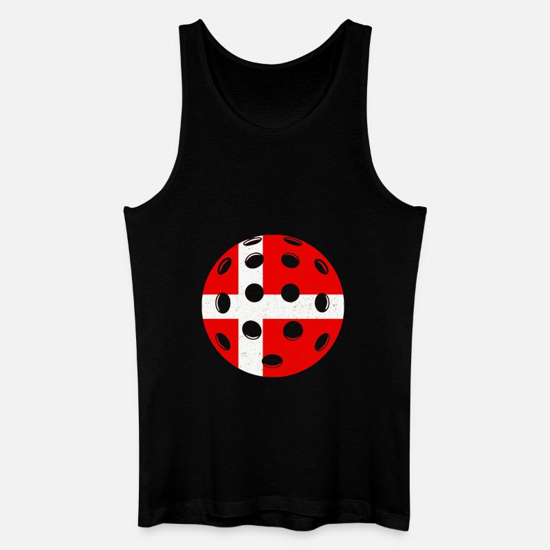 Pickleball Dänemark - Männer Bio Tank Top - Schwarz