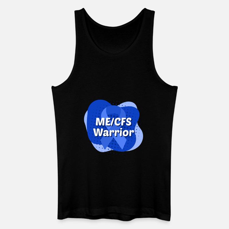 ME/CFS Warrior blaue Schleife - Männer Bio Tank Top - Schwarz