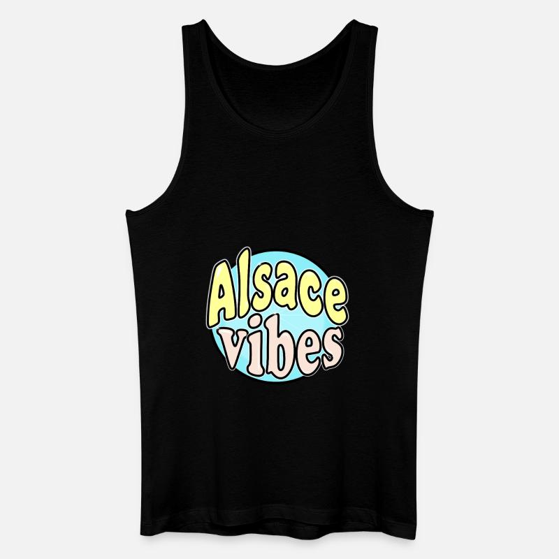 Elsass Vibes - Männer Bio Tank Top - Schwarz