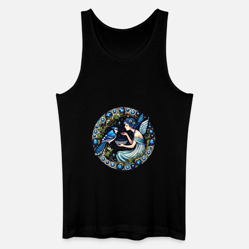 Blauhäher Fee - Männer Bio Tank Top - Schwarz