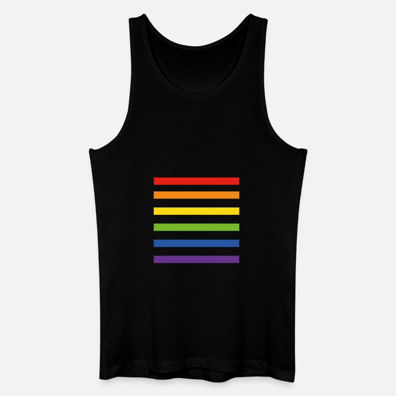 Regenbogenfahne - Männer Bio Tank Top - Schwarz