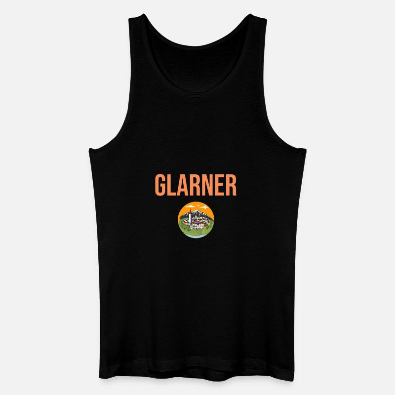 Glarus Souvenir T-Shirt - Männer Bio Tank Top - Schwarz