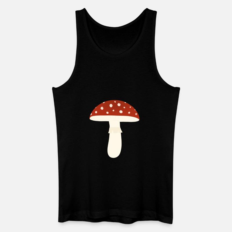 Toadstool Fly Agaric Mushroom - Men’s Organic Tank Top - black