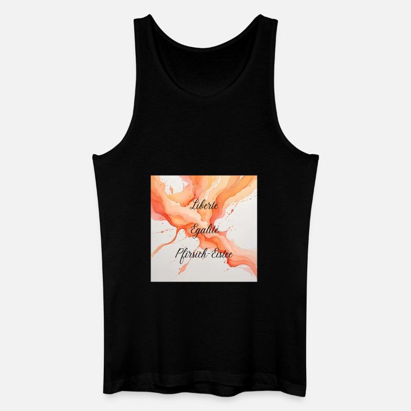 Liberté, Egalité, Pfirsicheistee - Männer Bio Tank Top - Schwarz