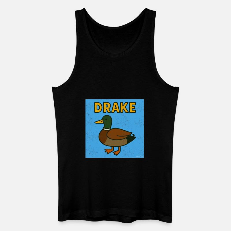 Dra-ke Ente Karikatur - Männer Bio Tank Top - Schwarz