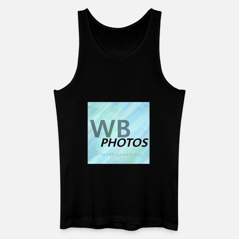 HELLBLAUES WBP-LOGO - Männer Bio Tank Top - Schwarz