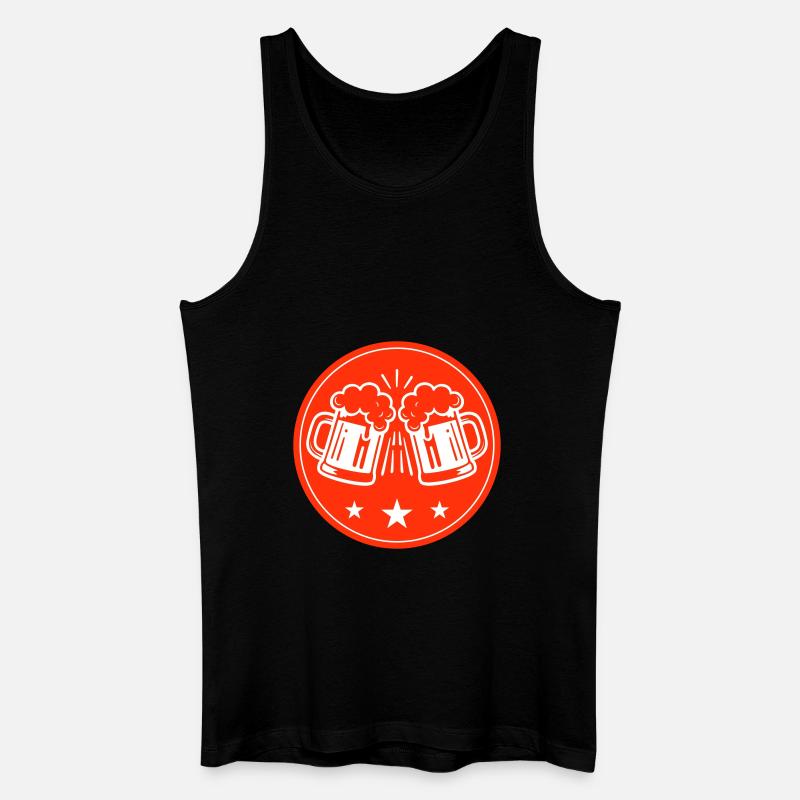Bier Party Symbol - Männer Bio Tank Top - Schwarz