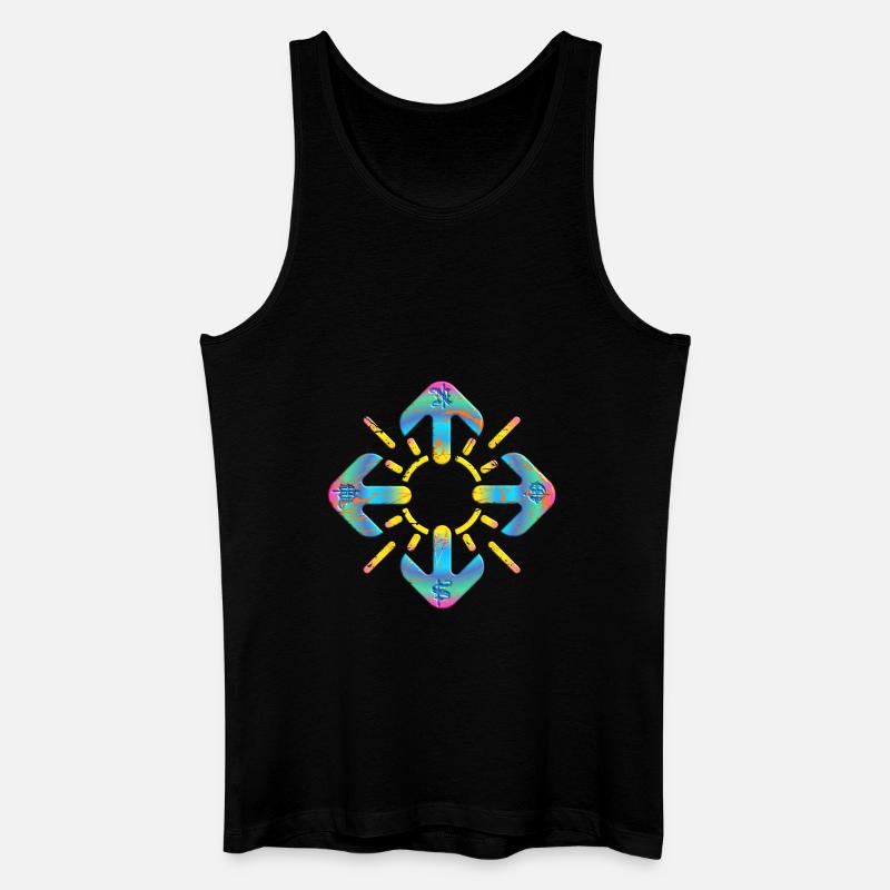 Kompass - Männer Bio Tank Top - Schwarz