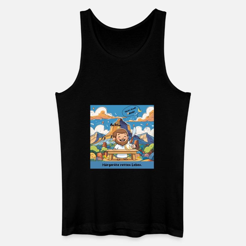 Hörgeräte retten Leben. - Männer Bio Tank Top - Schwarz