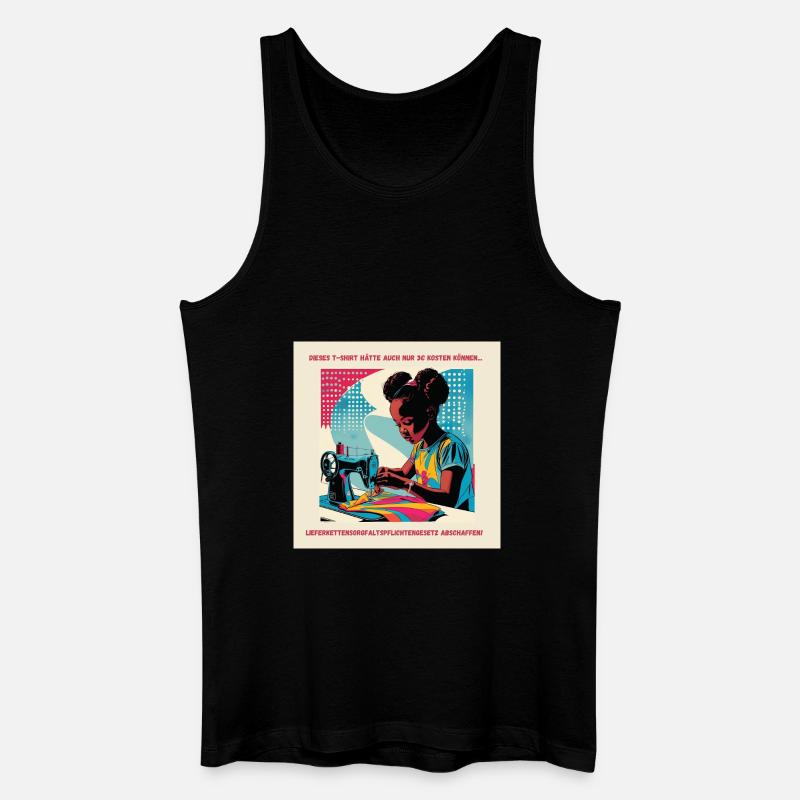 3€ - Männer Bio Tank Top - Schwarz