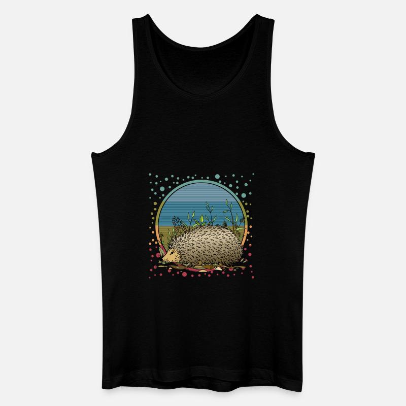 Igel - Männer Bio Tank Top - Schwarz
