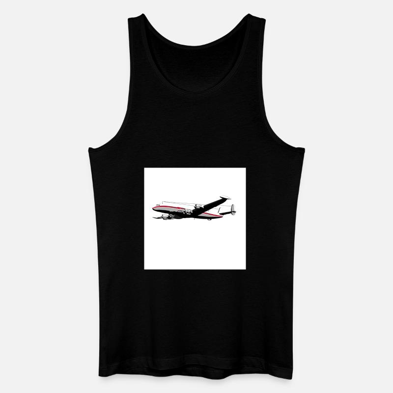 Flugzeug - Männer Bio Tank Top - Schwarz