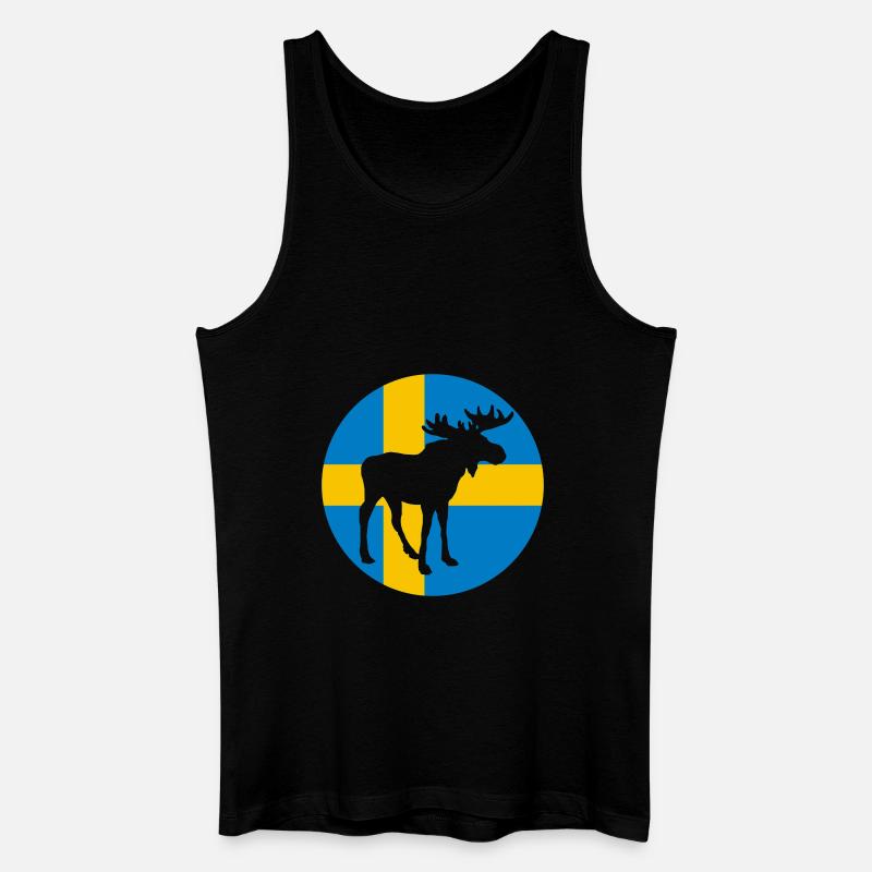 elk_2 (zweifarbig) - Männer Bio Tank Top - Schwarz