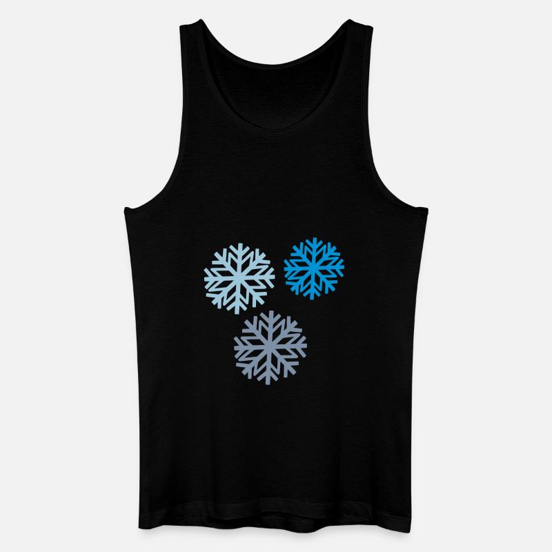 Schneeflocke 2 - Männer Bio Tank Top - Schwarz
