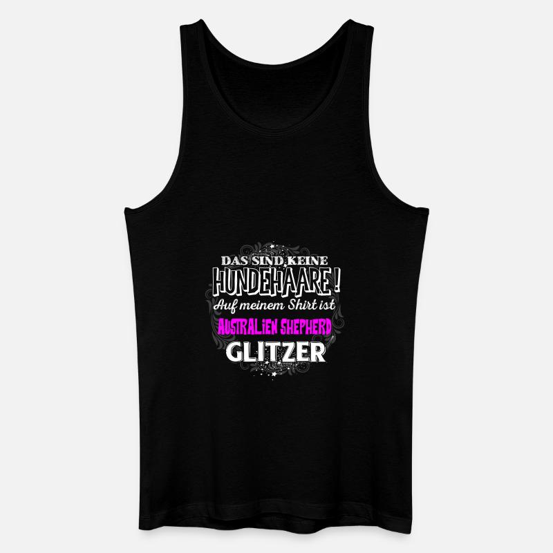 AUSTRALIEN SHEPHERD - Glitzer - Männer Bio Tank Top - Schwarz