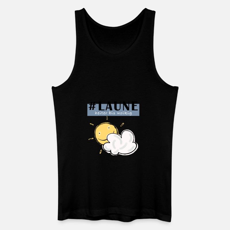 Gute Laune - Männer Bio Tank Top - Schwarz
