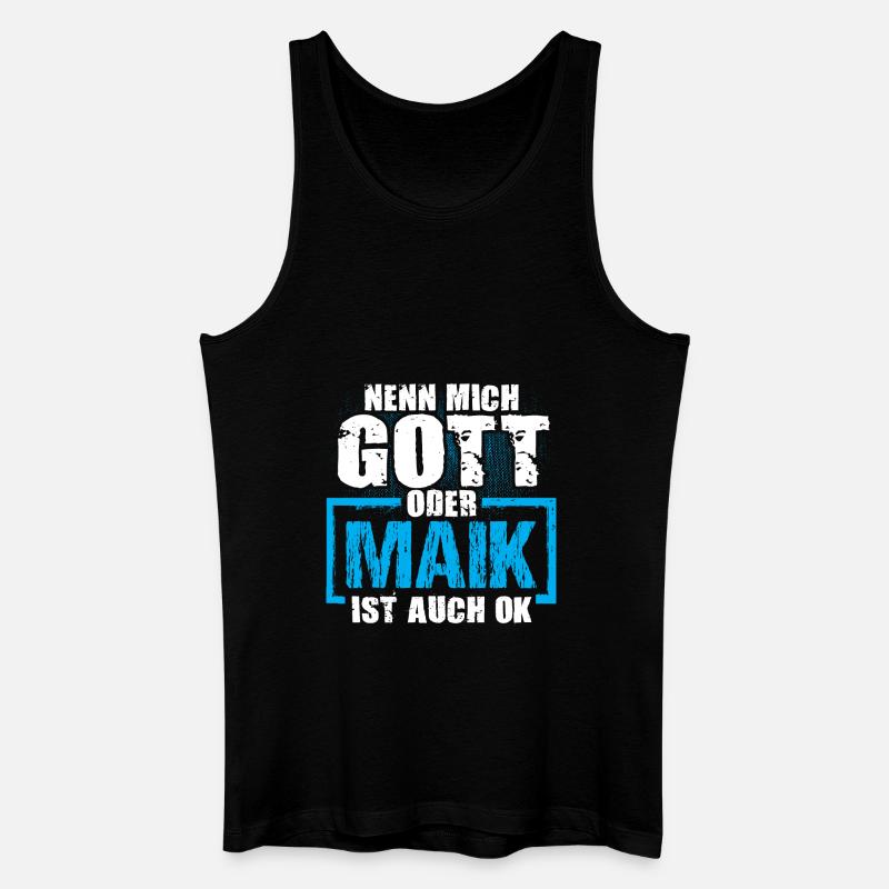 MAIK - ok - Männer Bio Tank Top - Schwarz