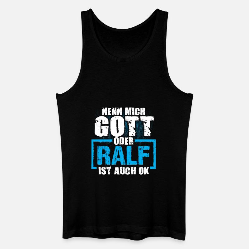 RALF - ok - Männer Bio Tank Top - Schwarz