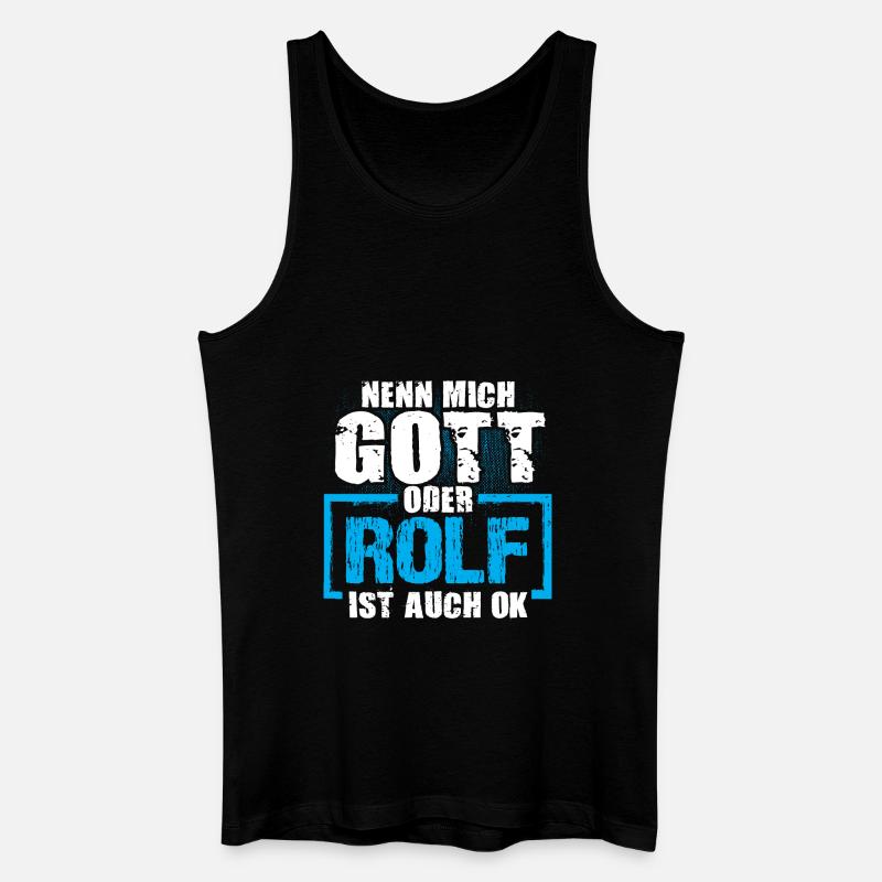 ROLF - ok - Männer Bio Tank Top - Schwarz