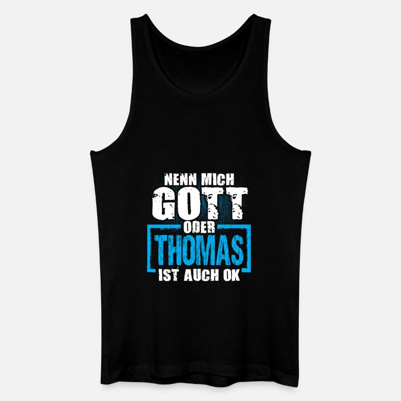 THOMAS - ok - Männer Bio Tank Top - Schwarz